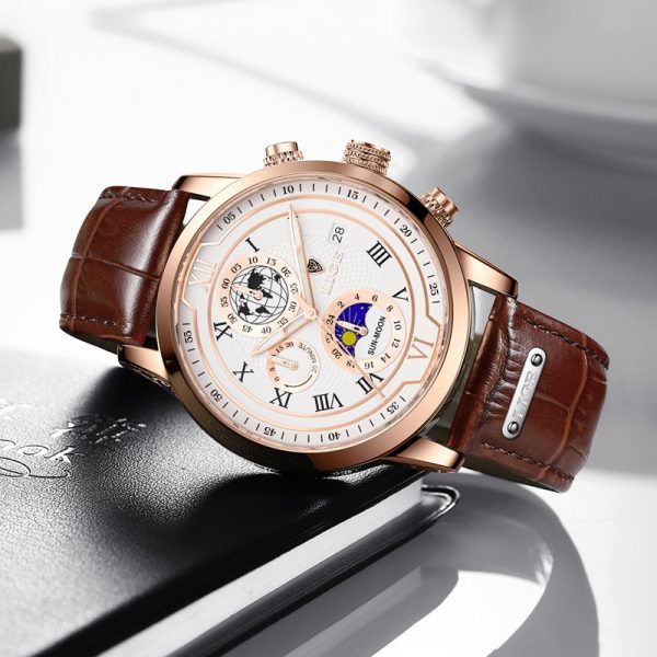 Men's Quartz Watch Moon Phase Function - Image 2