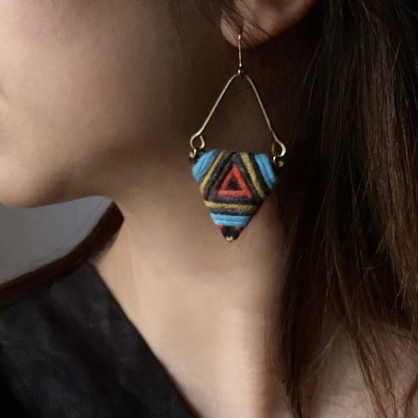 Earrings High-end Designer Niche Contrasting Color Earrings Ear Clips - Image 2