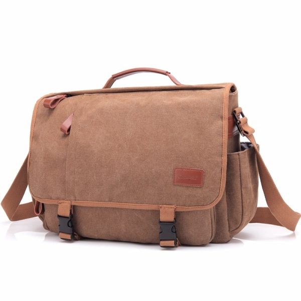 Men's Canvas Waterproof Large Capacity Shoulder Bag - Image 7