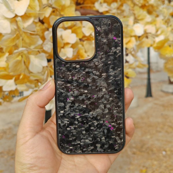 Gold Foil Carbon Fiber Forged Grain Phone Case - Image 9