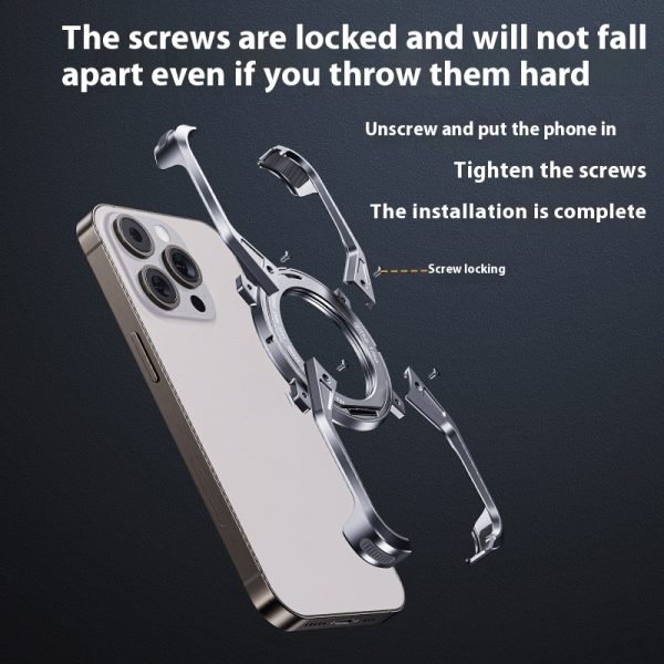 Anti-fall Heat Dissipation Metal Phone Case Mechanical Arm Protective Shell - Image 3