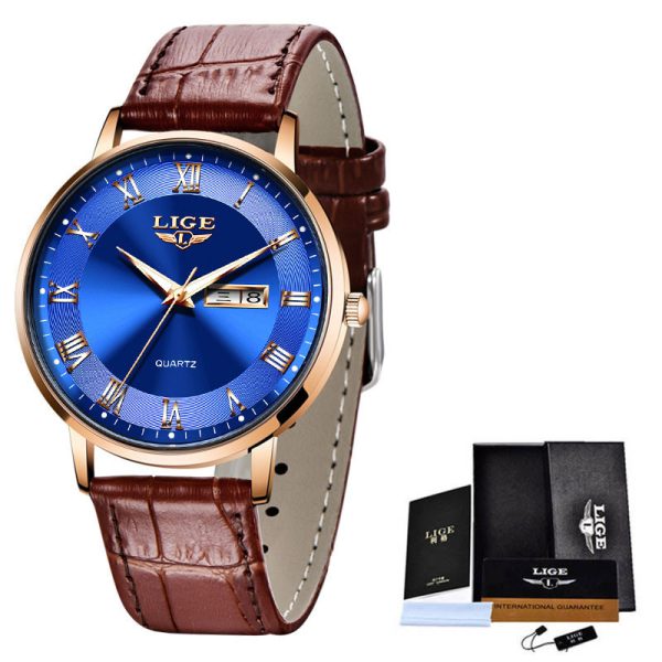 Thin Ladies Quartz Dual Calendar Waterproof Watch - Image 2