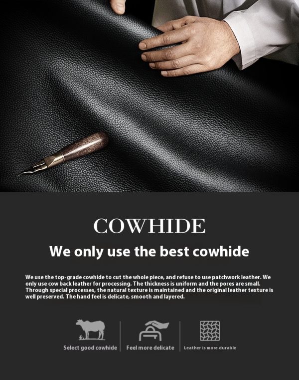 Leather Computer Business Backpack Large Capacity Multifunctional - Image 9