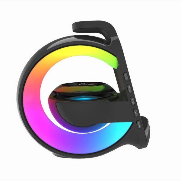 A Bluetooth Speaker Six-in-one Wireless Charger Large G Ambience Light Alarm Clock Microphone Audio - Image 2