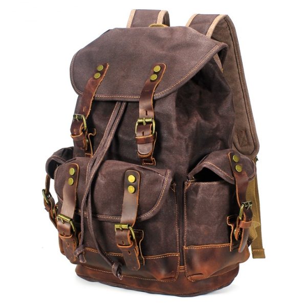 Wear-resistant canvas backpack - Image 6
