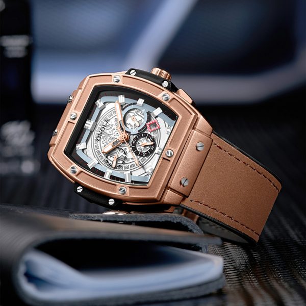 Barrel-shaped multi-function quartz men's watch - Image 4