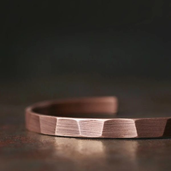 Stainless Steel Pure Copper Handmade Metal Bracelet - Image 2