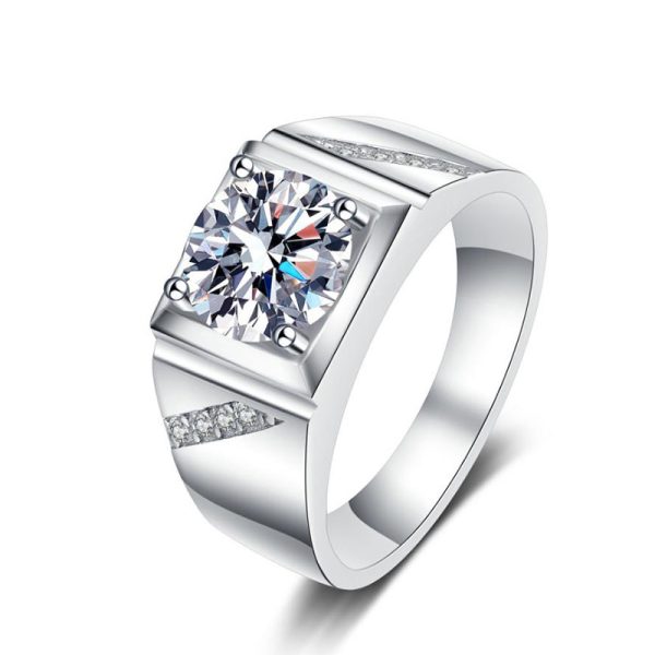 S925 Sterling Silver Men's Ring Simple - Image 5