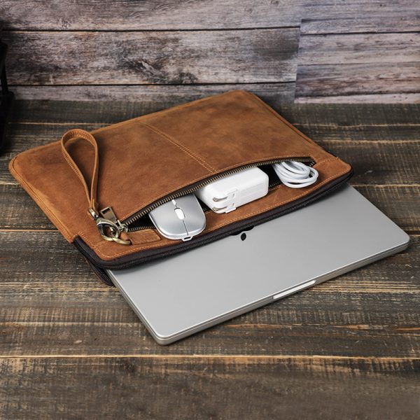 New Protective Case Crazy Horse Leather Notebook Computer Liner Bag - Image 4