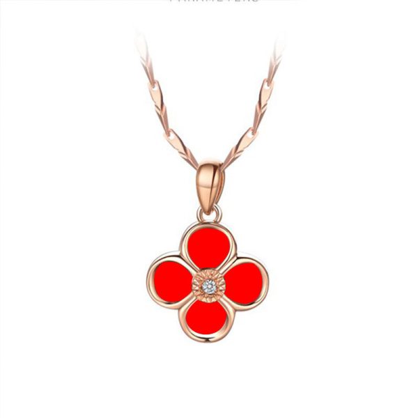 Women's Clover Sterling Silver Necklace - Image 6
