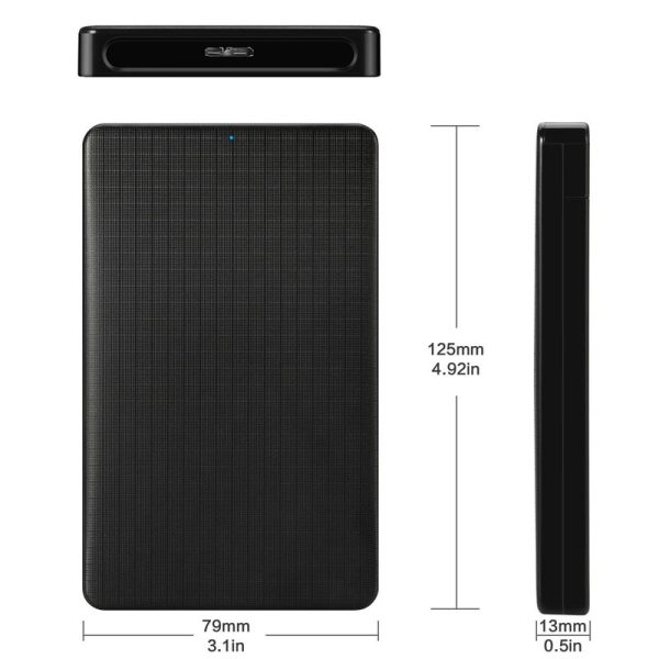 Grid Pattern Business Style USB3.0 Mobile Hard Disk Box - Image 2