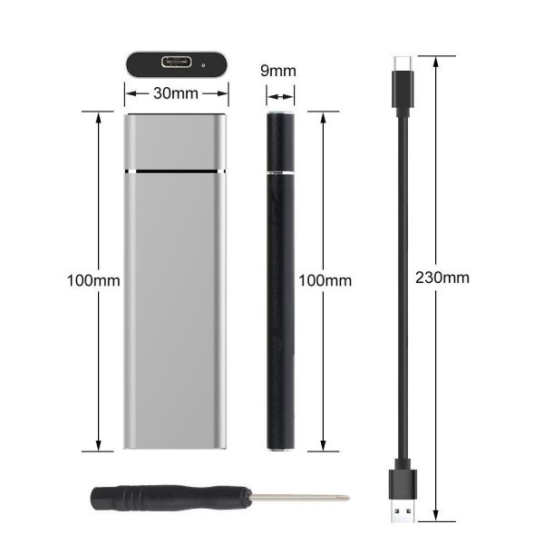 M.2 NGFF To USB3.1 SSD Solid Aluminum Alloy Mobile Hard Disk Enclosure - Image 4