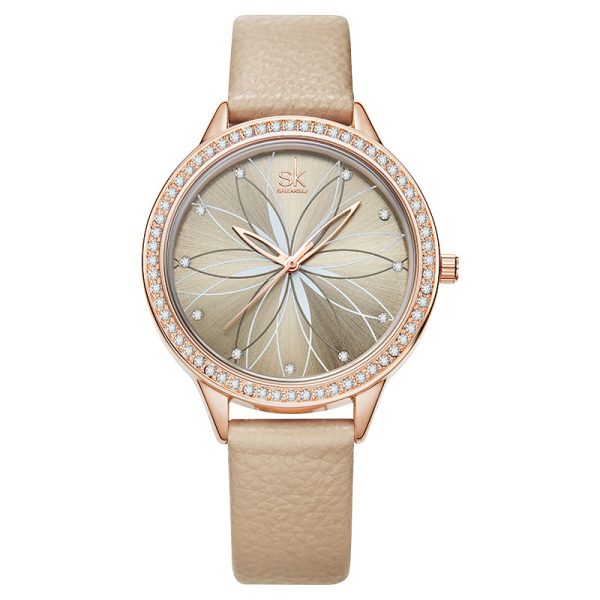 December New Creative Petal Watch Belt Quartz Lady Watch - Image 2