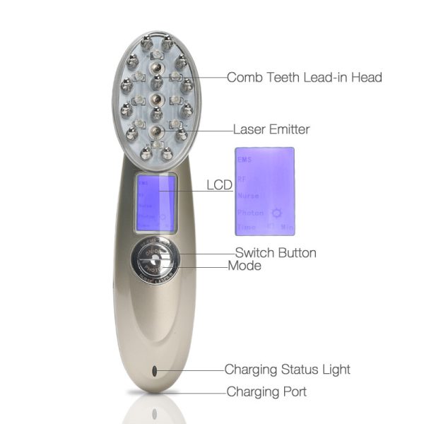 Electric Massage Comb Infrared Laser RF Radio Frequency Micro Current Multi-Point Vibration Imported Nursing Comb Cross-Border - Image 4