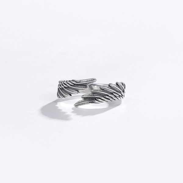 Angel Wings 999 Pure Silver Ring Sterling Silver Couple Ring - Image 4