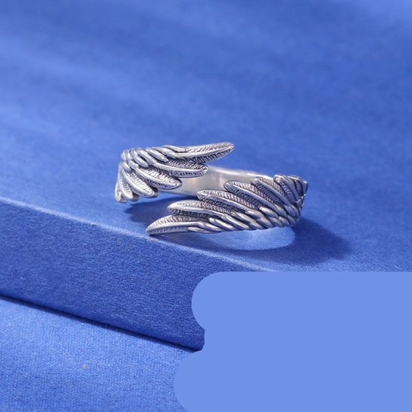 Angel Wings 999 Pure Silver Ring Sterling Silver Couple Ring - Image 2