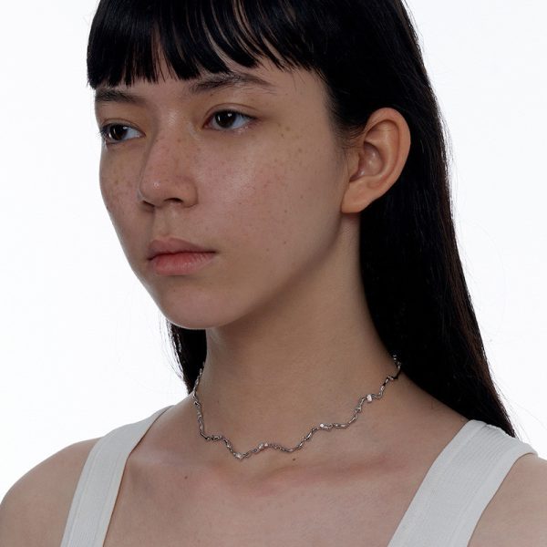 Small Design Sense Wave Pattern Jewelry Adjustable Necklace - Image 4