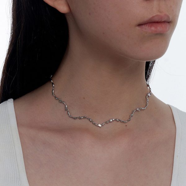 Small Design Sense Wave Pattern Jewelry Adjustable Necklace - Image 5