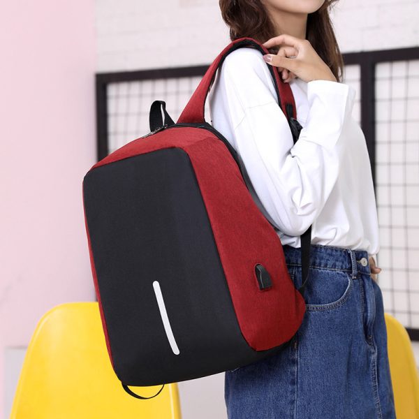 fashion new anti-theft backpack casual backpack business men multi-function USB backpack - Image 2