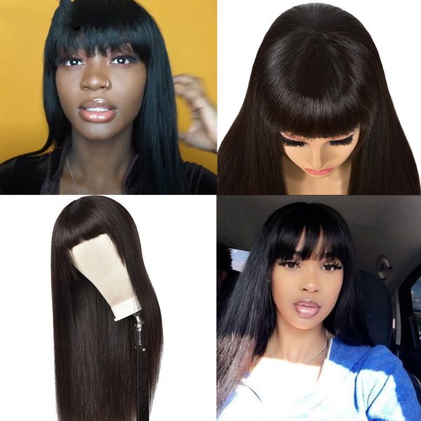 Qi Bangs Headgear Upside Down Real Human Hair - Image 3