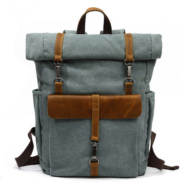 Nuovi Uomini Di Tela Retro Zaino-Zaino Borsa Studenti Scuola Borsa Outdoor Indossare Borsa Di Viaggio Resistente All'Usura - Image 5