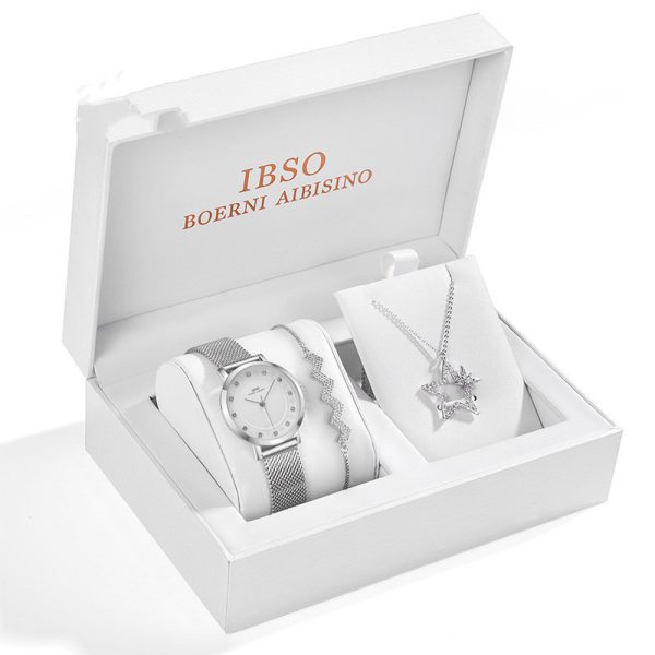 Temperament Wild Five-pointed Star Necklace Bracelet Ladies Digital Watch - Image 5