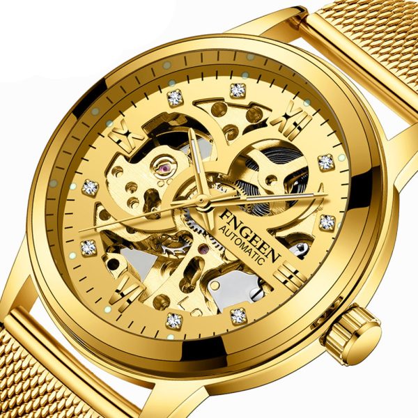 Fashion Luxury Luminous Waterproof Steel Band Mechanical Watch - Image 5