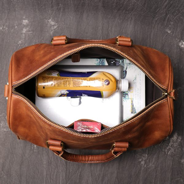 Crazy Horse Leather Short-Distance Business Travel Bag Simple One-Shoulder Messenger Bag - Image 5