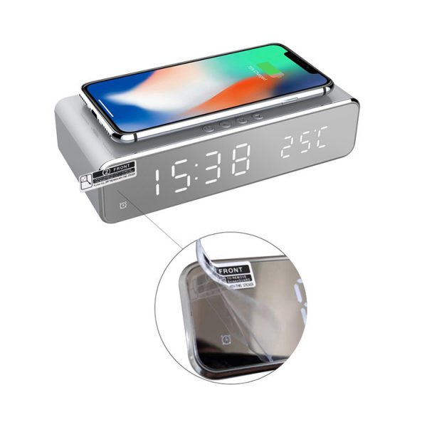 Wireless Charging Time Display Thermometer Alarm Clock - Image 2