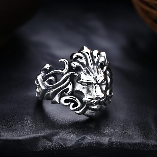 Aggressive Lion Head Vintage Fashion Ring - Image 5