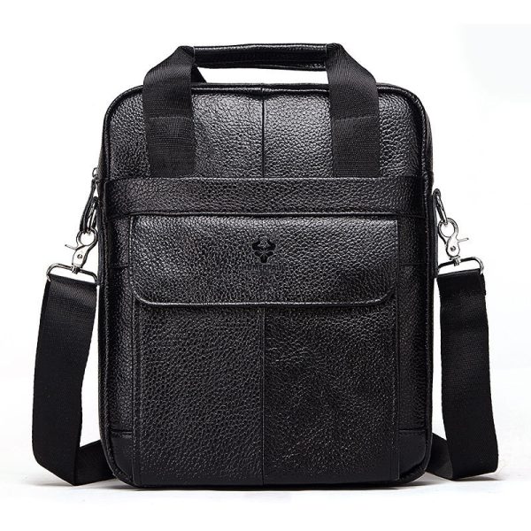 Hummer Business Commute Genuine Leather Men's Business Messenger Bag - Image 5
