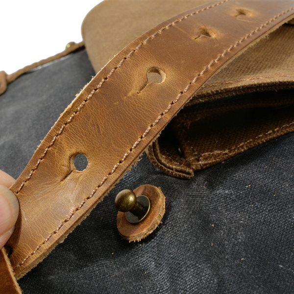 Retro contrast color waterproof rucksack - Image 5