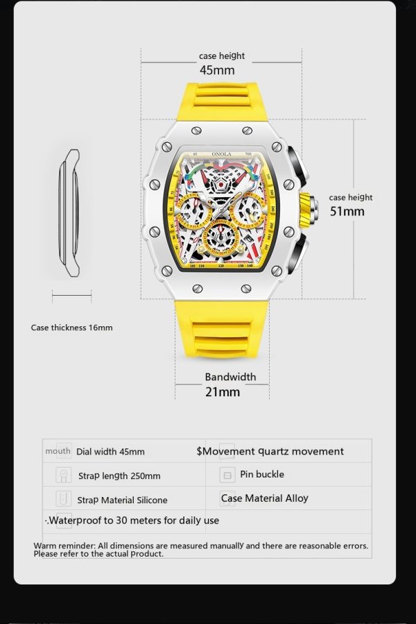 Multifunctional Fashion Waterproof Quartz Men - Image 9