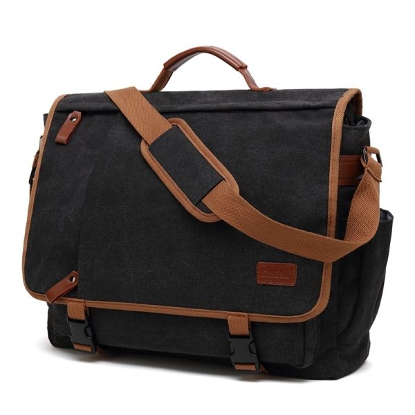 Men's Canvas Waterproof Large Capacity Shoulder Bag - Image 2
