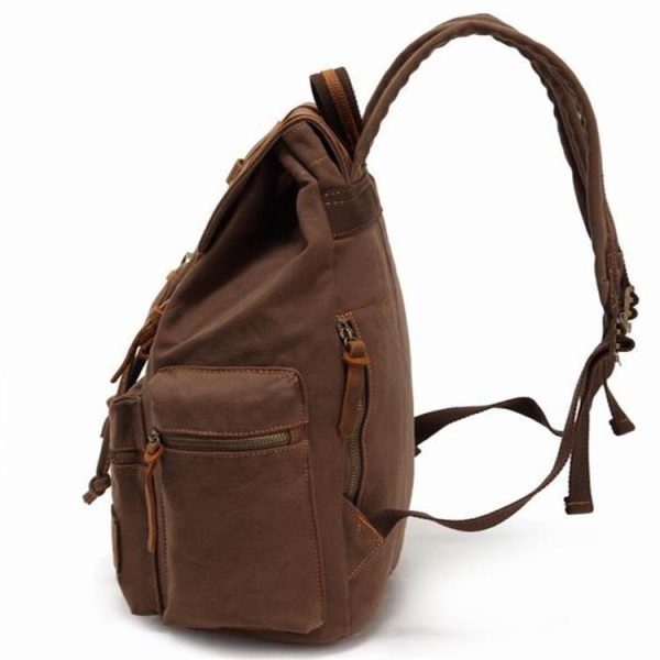 Men's And Women's Canvas Backpack 15.6 Inches Large Capacity - Image 5