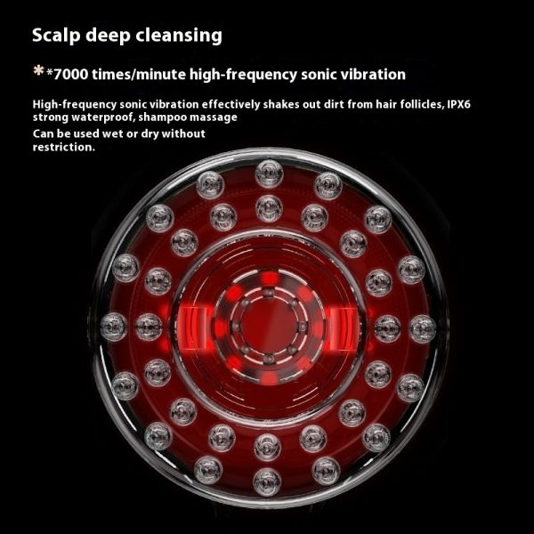 Red Light Scalp Care Scalp Cleaning Vibration Massage - Image 4