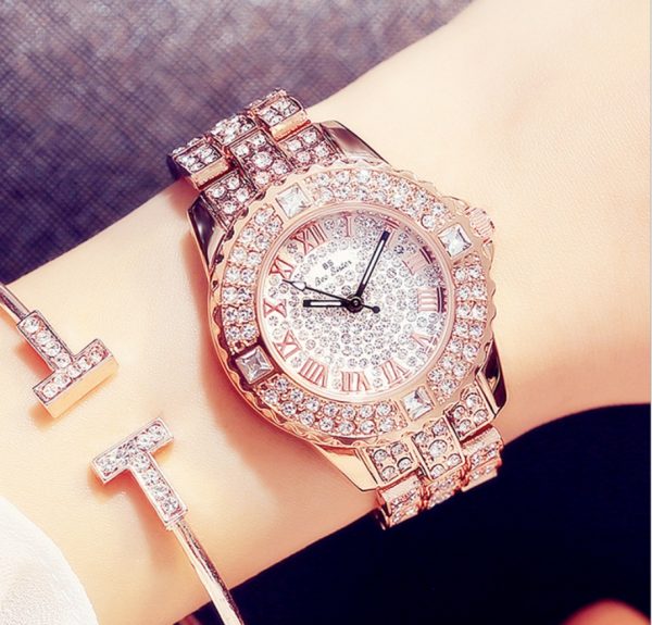 Full diamond ladies quartz watch - Image 5