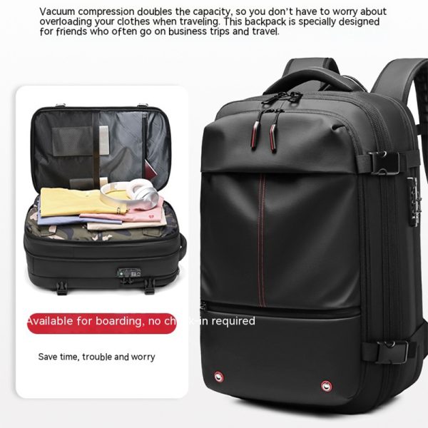 Travel Backpack Men's Business Multifunction Computer Bag Vacuum Compression Large-capacity Backpack - Image 2