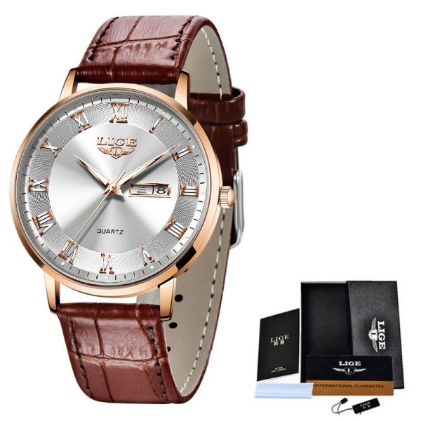 Thin Ladies Quartz Dual Calendar Waterproof Watch - Image 5