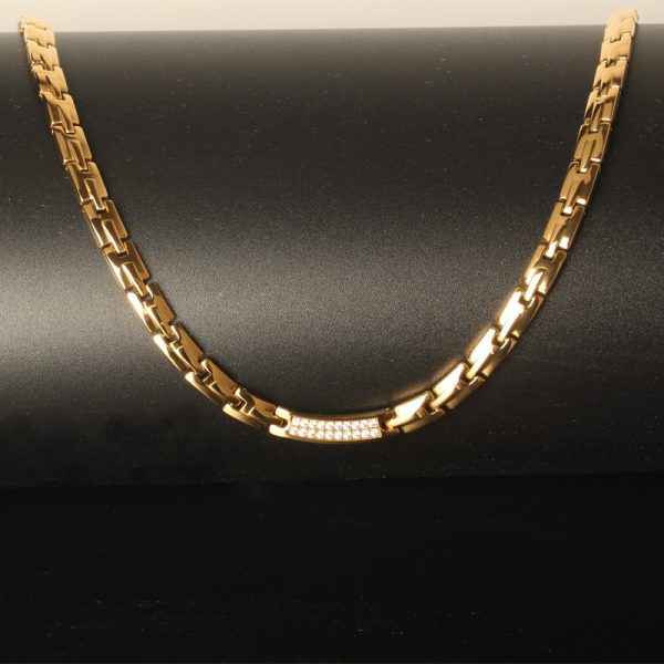 Diamond Stainless Steel Necklace For Men And Women - Image 2