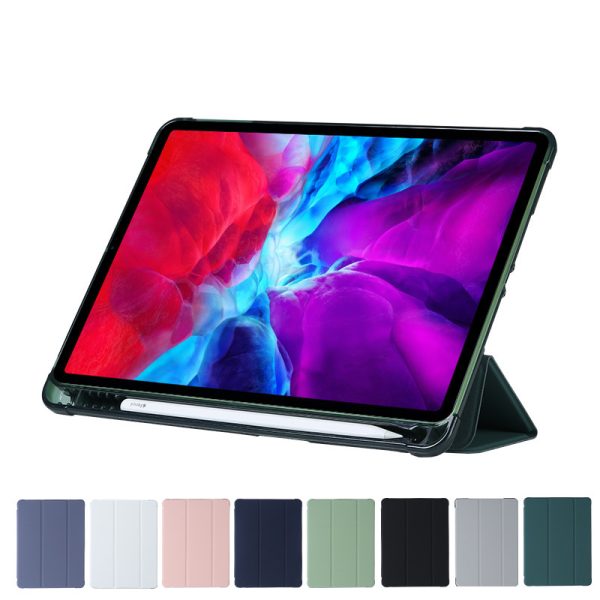 Compatible with Apple, Suitable for ipad10.9 protective cover pro10.5 with pen slot mini dormant leather case TPU airbag air4 soft shell - Image 2