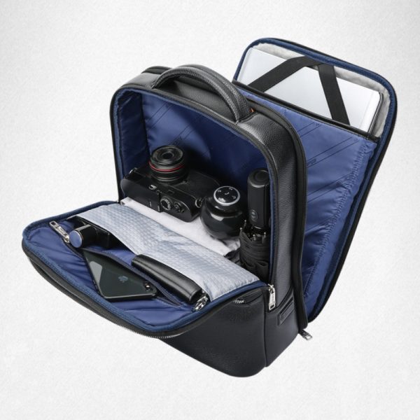 Men's Backpack Leather Large Capacity - Image 3