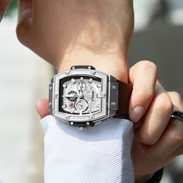 Barrel-shaped multi-function quartz men's watch - Image 2