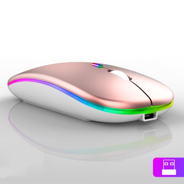 Ultra-thin Wireless Colorful Luminous Charging Mouse - Image 3
