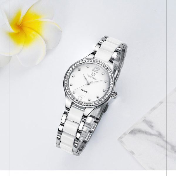 Ceramic Ladies Waterproof Bracelet Watch - Image 3