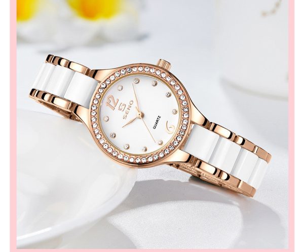 Ceramic Ladies Waterproof Bracelet Watch - Image 5