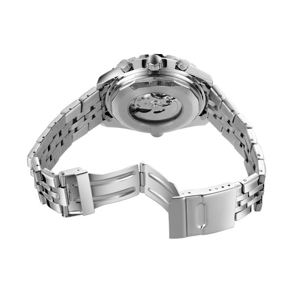 Double Calendar Automatic Mechanical Watch Mens Steel - Image 6