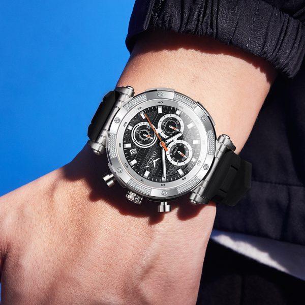 Fashion New Multi-functional Quartz Tape Watch Waterproof - Image 2