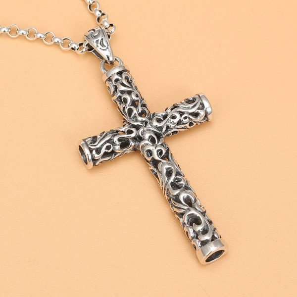 Men's Vintage Cross Pendant Necklace - Image 3