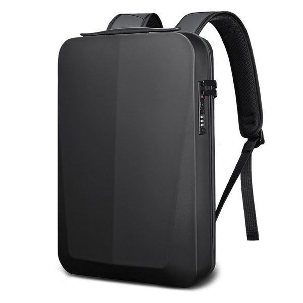 New Male Business Plastic Hard Shell Computer Backpack Waterproof - Image 4